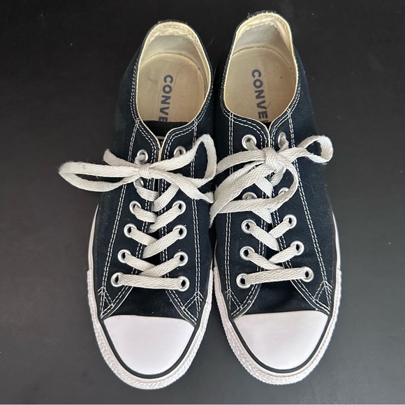 Converse All Star Casual Lace Up Low Ox Sneakers Black Women’s 9 Men’s 7 - Picture 6 of 9